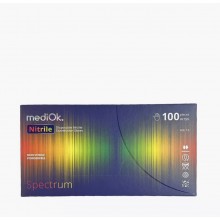 Перчатки нитриловые, разноцветные 5 цветов (Spectrum), 1уп-50пар mediOk